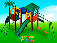 Playground Madeira Plástica MG08