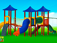Playground Madeira Plástica MG09