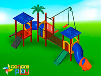 Playground Madeira Plástica MG12